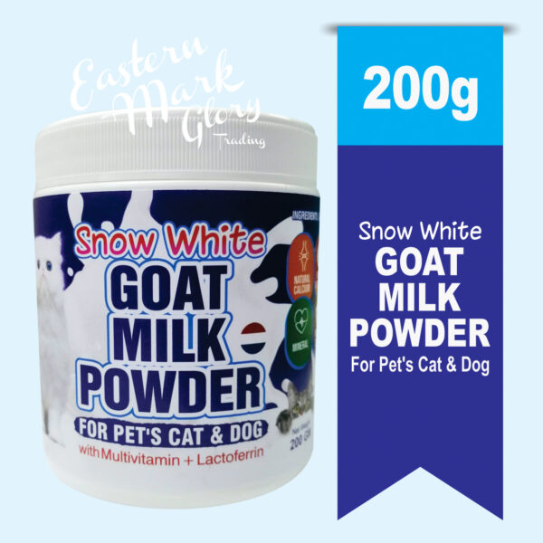 Snow White Goat Milk Powder for Pets (Cat & Dog) 200g - Image 2